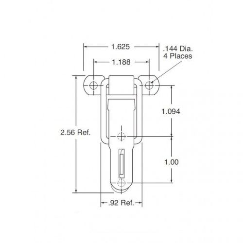 (1)pull down catch w/ eye , latch, lock.  made in usa!!!