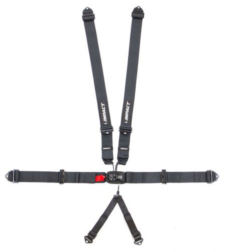 Impact racing black latch and link 6 point racer series harness p/n 54121111