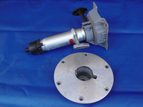 Nice springfield taper-lock adjustable boat seat pedestal &amp; floor base plate $24
