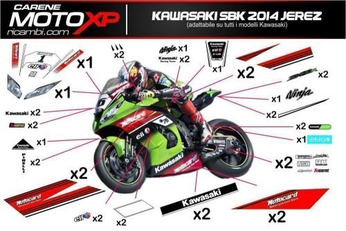 Stickers decal moto street racing kawasaki zx10-r 2011 2012 2013 2014 15 jerez