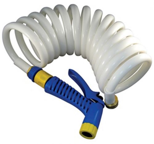 Marpac non-kinking coil washdown hose with nozzle 1/2&#034;x15&#039;