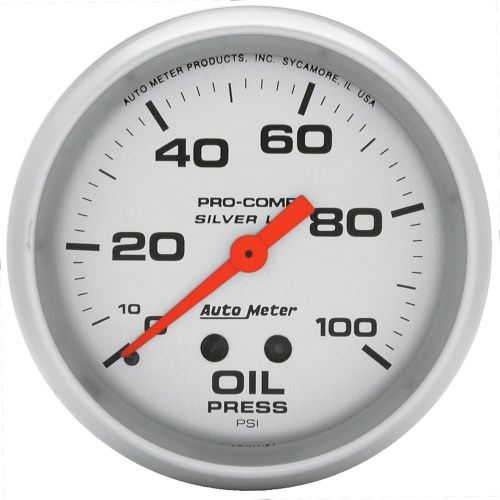 Autometer 4621 silver lfgs oil pressure gauge