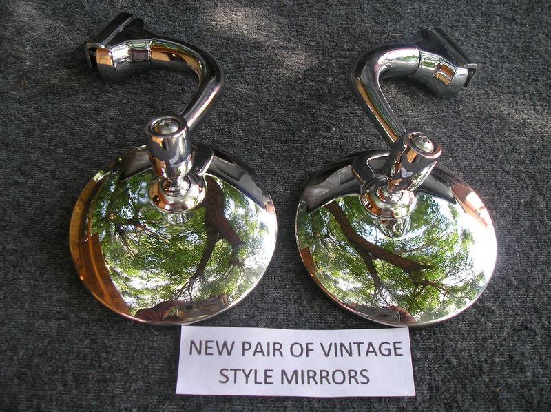 Sell NEW PAIR OF 3 INCH ROUND GLASS PEEP SIDE VIEW MIRRORS ! in