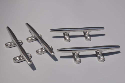 2pcs boat cleat 5" stainless steel open base stud mount boat marine