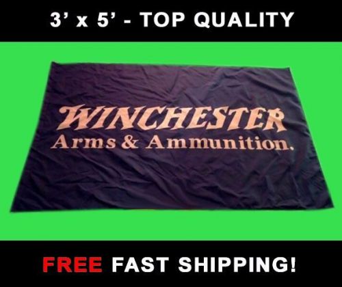 Winchester rifle flag - new 3&#039; x 5&#039; banner - nra shotgun ammo fire arm free ship