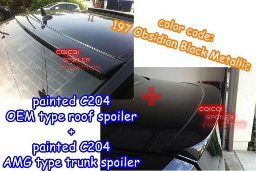 Painted m-benz 11~15 c204 c coupe oem type roof + amg type trunk spoiler 197 ◎