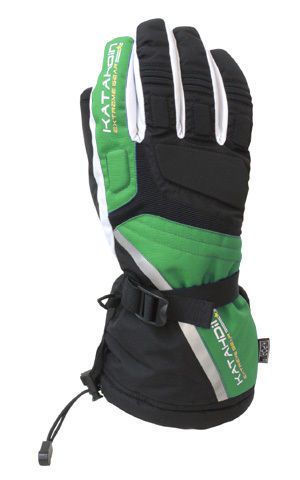 Katahdin cyclone green waterproof cold weather atv snow sports snowmobile glove