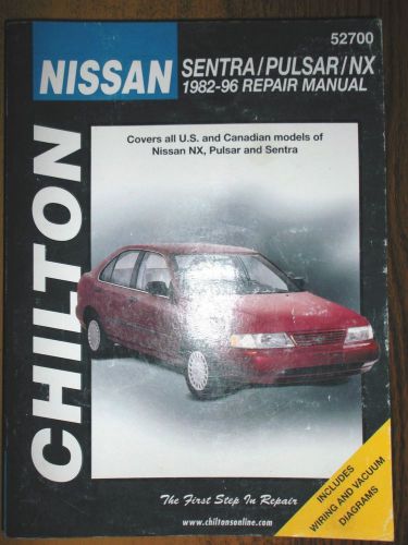 1982-1996 nissan sentra pulsar nx chilton&#039;s auto repair service shop manual