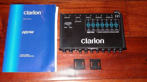 Clarion eqs746 1/2-din 7-band 6-channel rotary graphic equalizer/ crossover