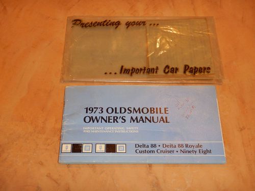 Original 1973 oldsmobile  factory owner&#039;s manual guide #413 442 b (lot 214)
