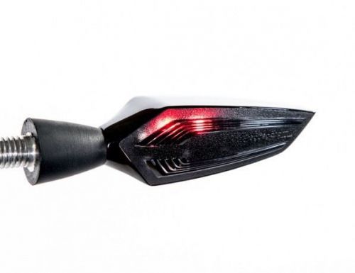 Pair motogadget led m-blaze edge rear indicator turn brake run lights black