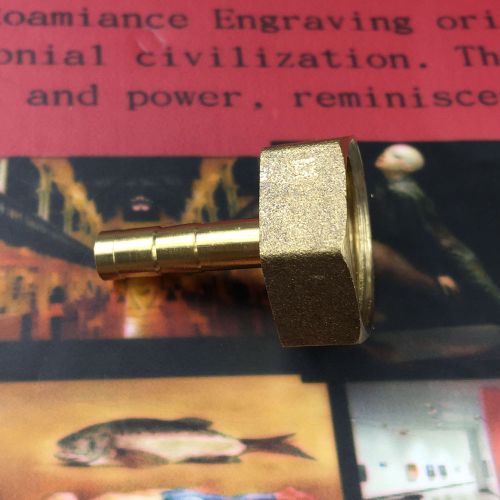 Brass fitting 1/4" hose barb x 3/8" female npt water fuel air gas boat coupler