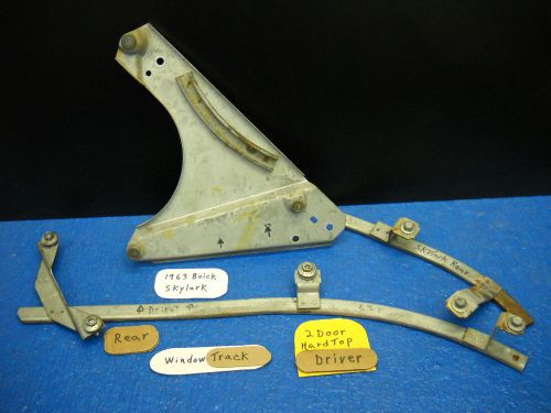 1963 buick skylark 2dr hdt driver rear quarter window tracks 63