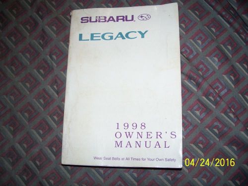 Owners manual  for a 1998 subaru legacy