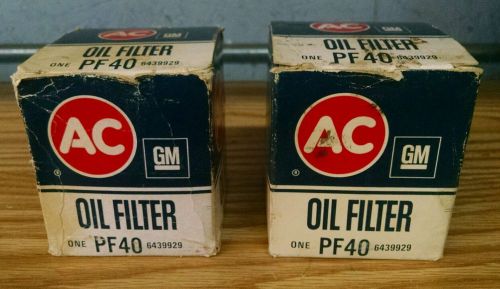 (two) ac pf40 oil filters gm 6439929 oem