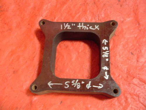Brzezinski carburetor spacer 1.5" open 4150 carb 4 barrel canton allstar moroso