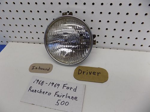 1969 ford ranchero fairlane gt oem headlight driver inboard assembly c8ob-16-a