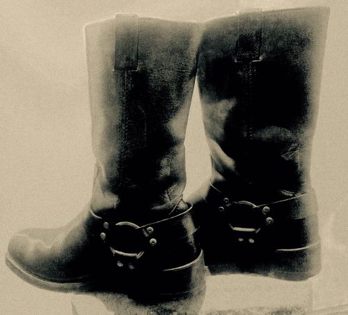 Harley davidson black leather boots men&#039;s size 9