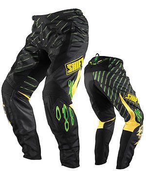 New shift racing mens adult green faction arcade mx atv riding pants w36 w 36