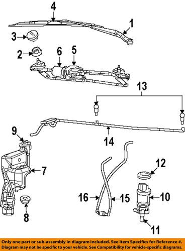 Jeep oem 5303834ab wiper & washer-windshield-washer nozzle