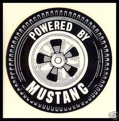**lot of 2** vintage 60&#039;s powered by mustang water slide decal ed cholakian