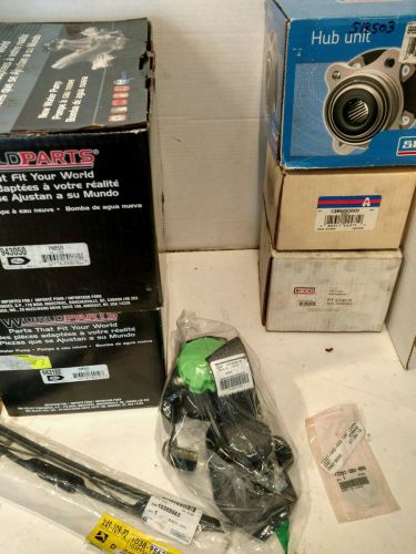 Lot of misc automotive parts - hub units, water pumps and more.