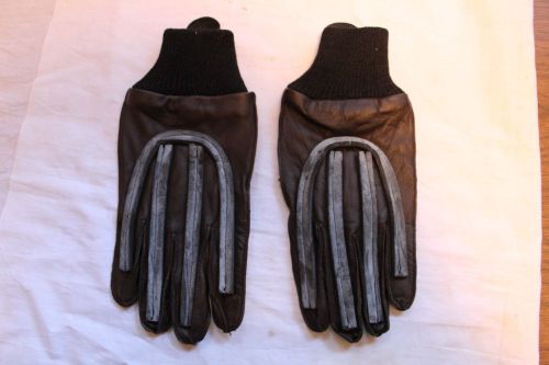 Vintage go kart mini bike nos goat skin moto cross gloves size large color brown
