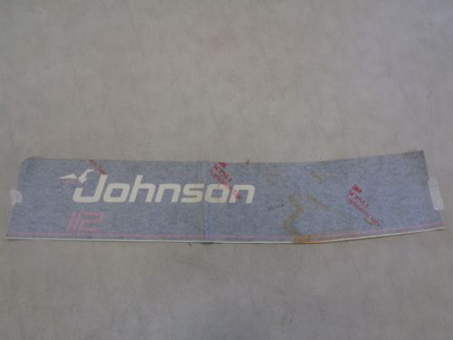 Johnson 112 decal red / white / black 29&#034; x 5 5/8&#034; marine boat