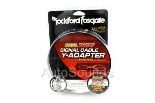 Rockford fosgate rfity-1f premium y-adapter 1 female to 2 male rca interconnect