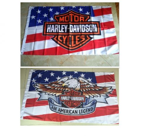 Usa harley davidson bike motorcycle chopper flag free shipping