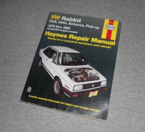Haynes repair manual (1975 1992) vw rabbit golf jetta scirocco pick up - l@@k!!