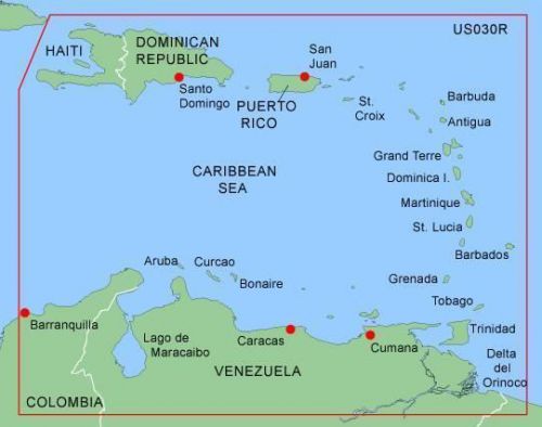 Garmin bluechart southeast caribbean mus030r data card marine chart 010-c0044-00