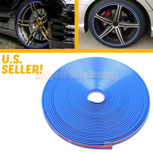 Thin profile anti-rash wheels rim edge wrap protection guard tape strips blue