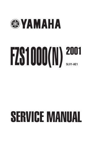 New yamaha fzs1000(n) fzs 1000 n fazer 2001 repair service manual. free shipping