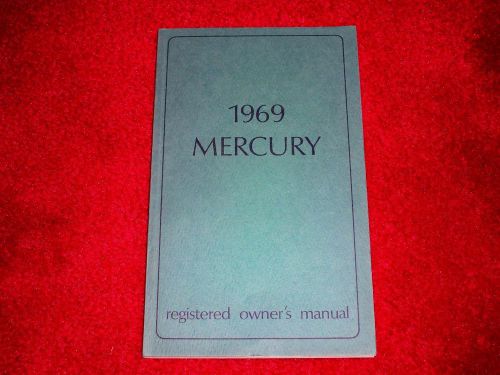 Original 1969 mercury owners manual marauder montery marquis colony park