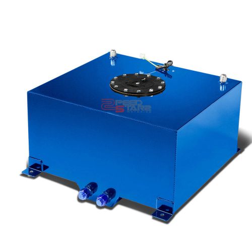 10 gallon lightweight blue aluminum gas fuel cell tank+level sender 17x17x9"