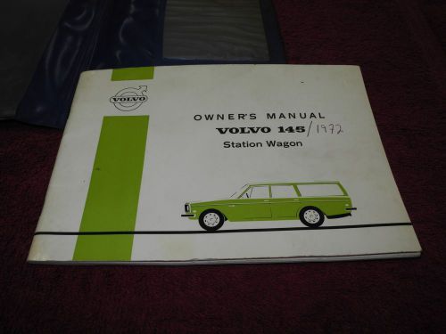 1972 volvo 145 station wagon owner&#039;s manual and plastic cover