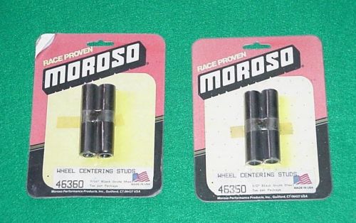 New moroso 46350 46360 wheel centering studs black oxide steel 1/2" 7/16" bundle