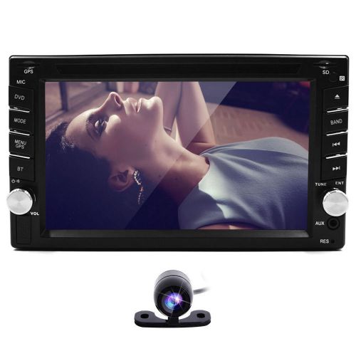 Camera+double 2 din 6.2&#034; car dvd player radio stereo touch screen bluetooth sd