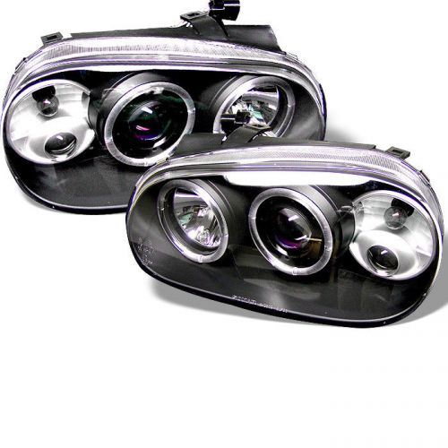 Spyder auto 5012159 led halo projector headlights black/clear