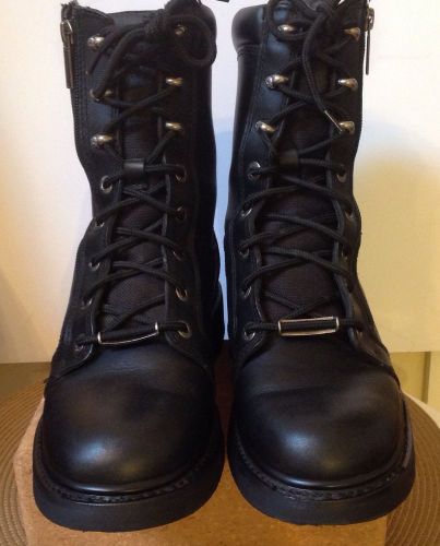 Harley-davidson black leather motorcycle boots-unisex- 7 men or 9 wm-excellent!