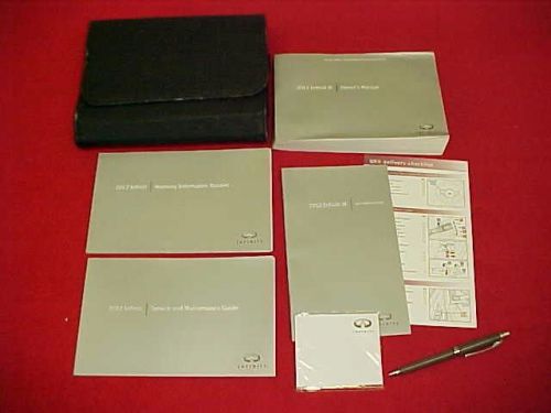2012 infiniti m original owners manual service guide kit 8 items 12 + case pen