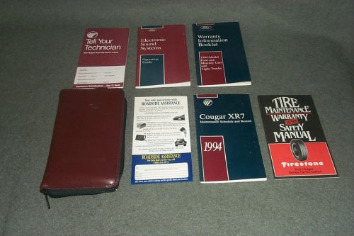 Owners books/glove box guides 1994/94 mercury cougar xr-7 3.8/4.6 ford booklets