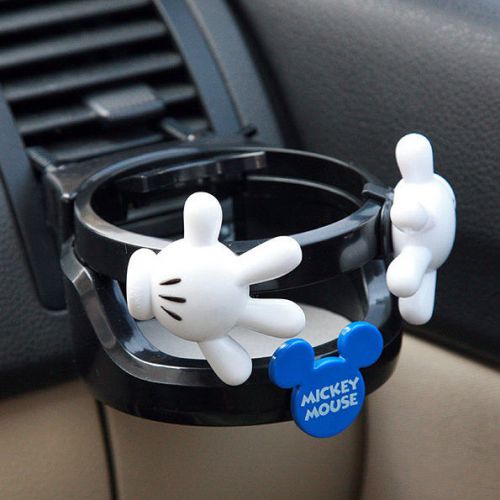 Bottle drink beverage can cup holder on car air vent outlet / mickey mouse