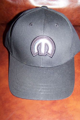 Mopar -cap / hat--new w/o tags- size l / xl-black-metal front logo-cotton