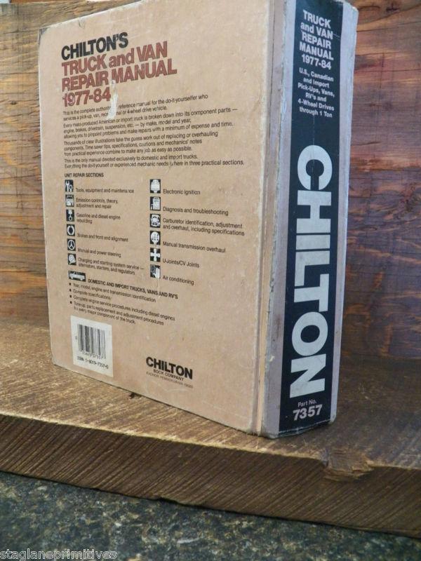 Vintage CHILTON'S TRuck & Van Repair Manual 1977-1984 Inc. Imports & 4x4's , US $9.99, image 2