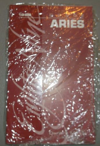 New nos 1989 dodge aries owners manual