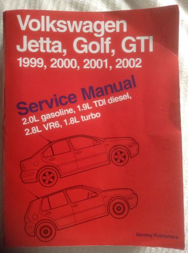 Volkswagen vw jetta golf gti 1999-2002 bentley service repair manual vg02