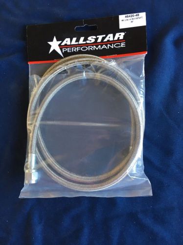 Allstar performance all46420-48 48" #4 braided line -4 straight / 1/8" npt f