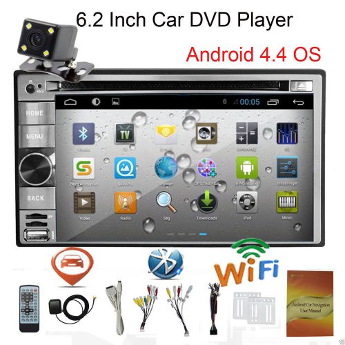 Dual core android 4.4 6.2&#034; car radio stereo gps nav dvd player wifi 3g free gift